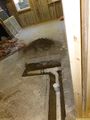 Because we have two 4' linear drains in the shower, with 2 rain heads, a handwand, and 6 body sprays we need a larger drain pipe to the sewer