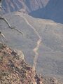 Plateau Point Trail has been widened for construction on the transcanyon water pipeline