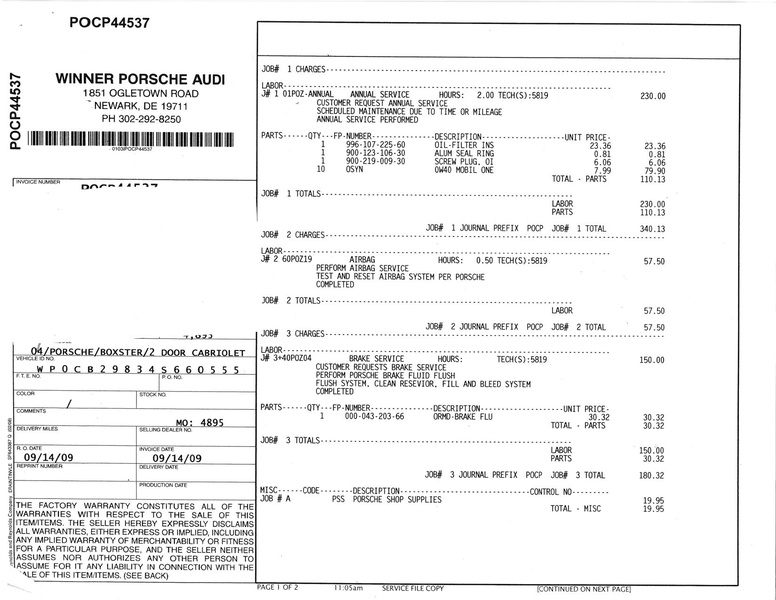 File:2009 09-Porsche Oil change, test airbag, brake flush.searchable.pdf