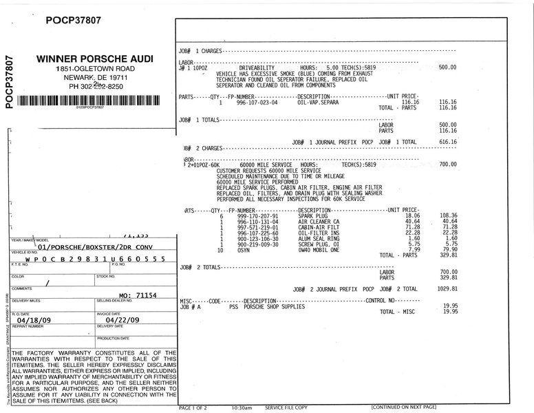 File:2009 04-Porsche Oil and air-oil separator replacement, plugs, both air filters, plugs.searchable.pdf