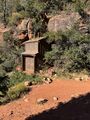 The pit latrine/toilets at Supai Tunnel