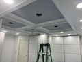 Closet coffered ceiling with sound (chandlier coming)