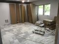 Basement master bedroom tile complete, Ikea cabinet paks for closet