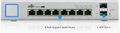 UniFi US-8 150W Switch (ports) - acting as the network core switch (all other switches and APs connect here)