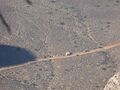 View from Geology center, this is Plateau Point Trail (I think) where they were staging to work on the water main